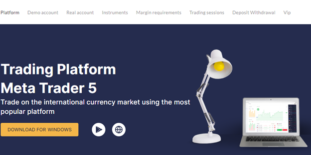 Arum Trading website homepage